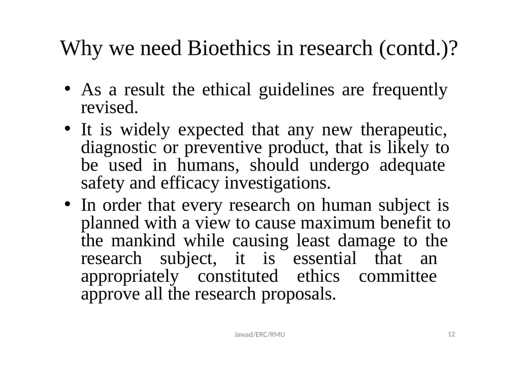 Ethical Review Committee (ERC) Prof. Dr. Md. - slide 12 of 26