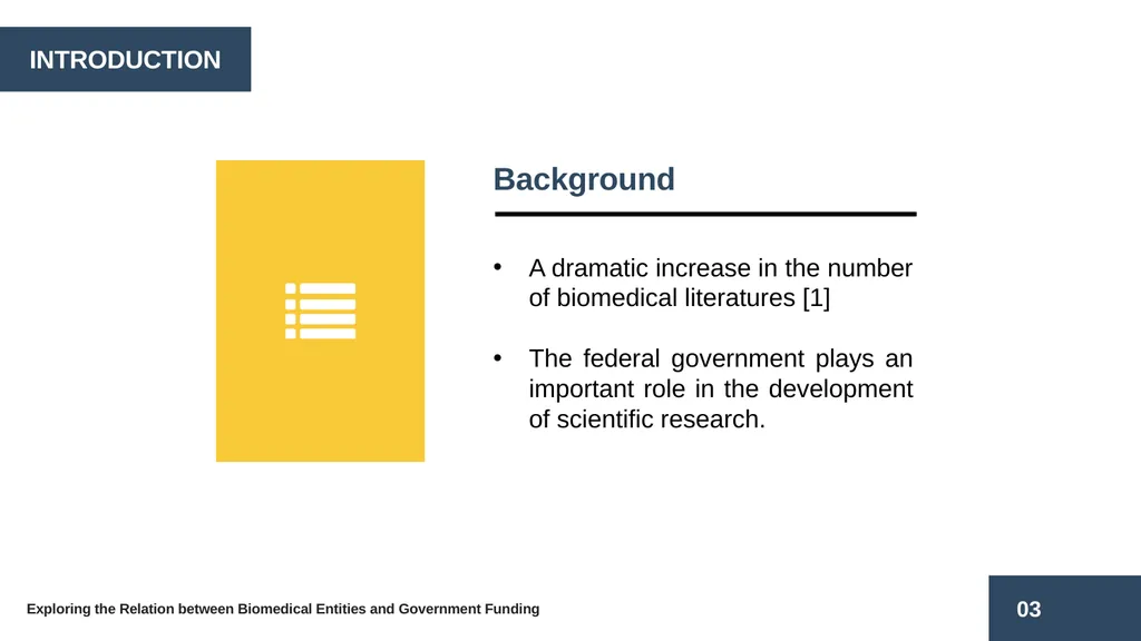Exploring the Relation between Biomedical Entities - slide 3 of 22