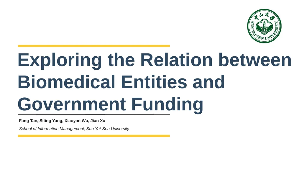 Exploring the Relation between Biomedical Entities - slide 1 of 22