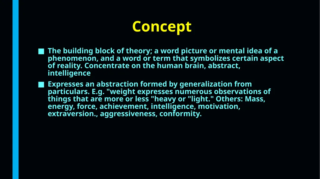 Theories, Theoretical Framework, Variables, - slide 7 of 55