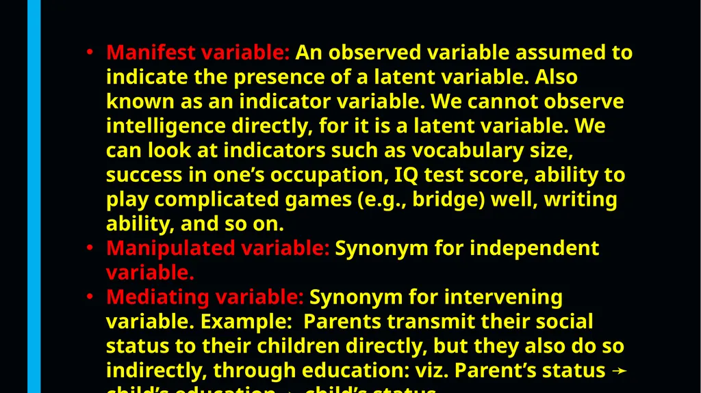 Theories, Theoretical Framework, Variables, - slide 35 of 55