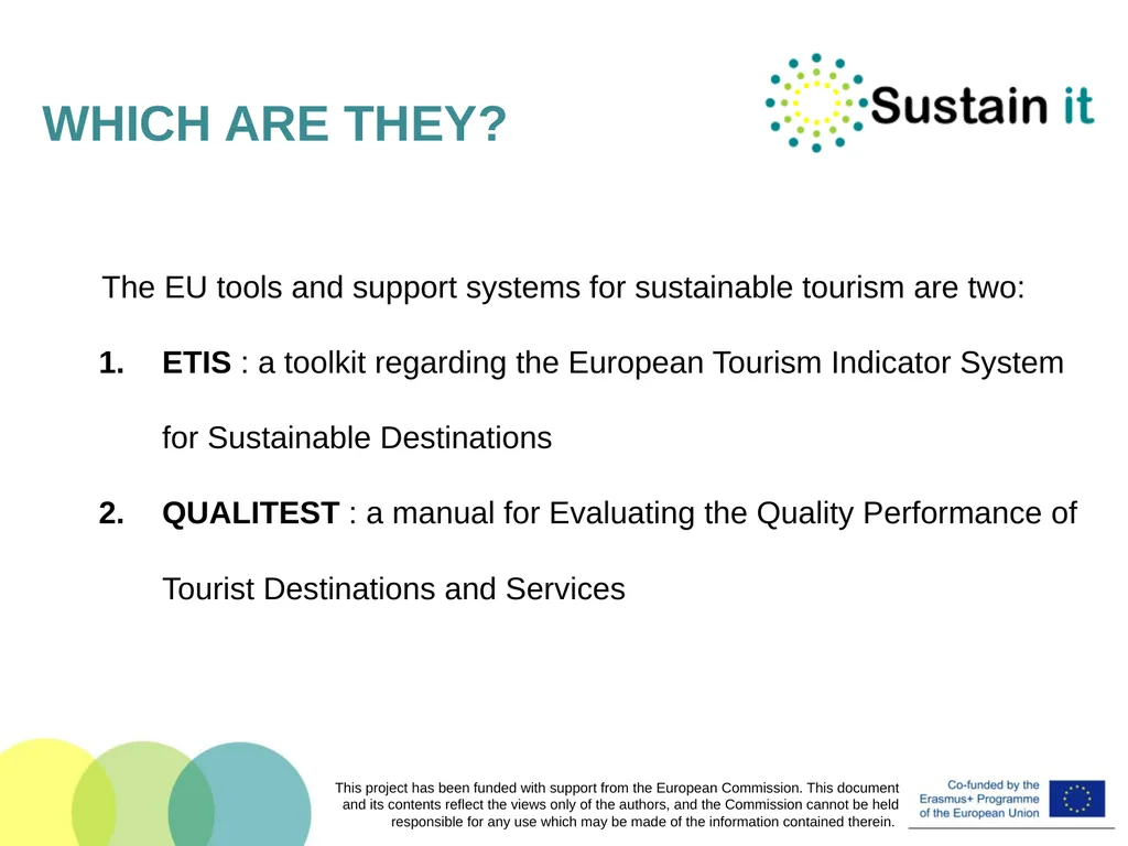 EU POLICIES AND TOOLS FOR SUSTAINABLE TOURISM This - slide 19 of 26