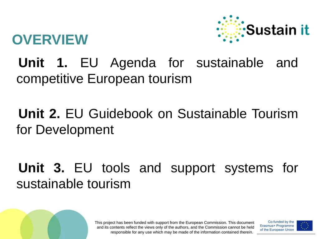 EU POLICIES AND TOOLS FOR SUSTAINABLE TOURISM This - slide 2 of 26