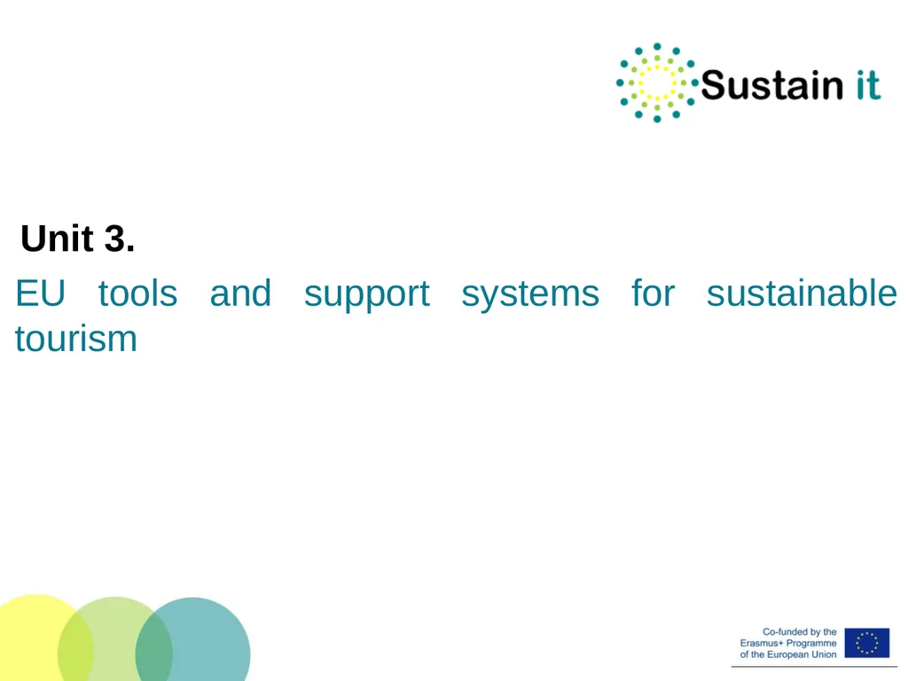 EU POLICIES AND TOOLS FOR SUSTAINABLE TOURISM This - slide 18 of 26