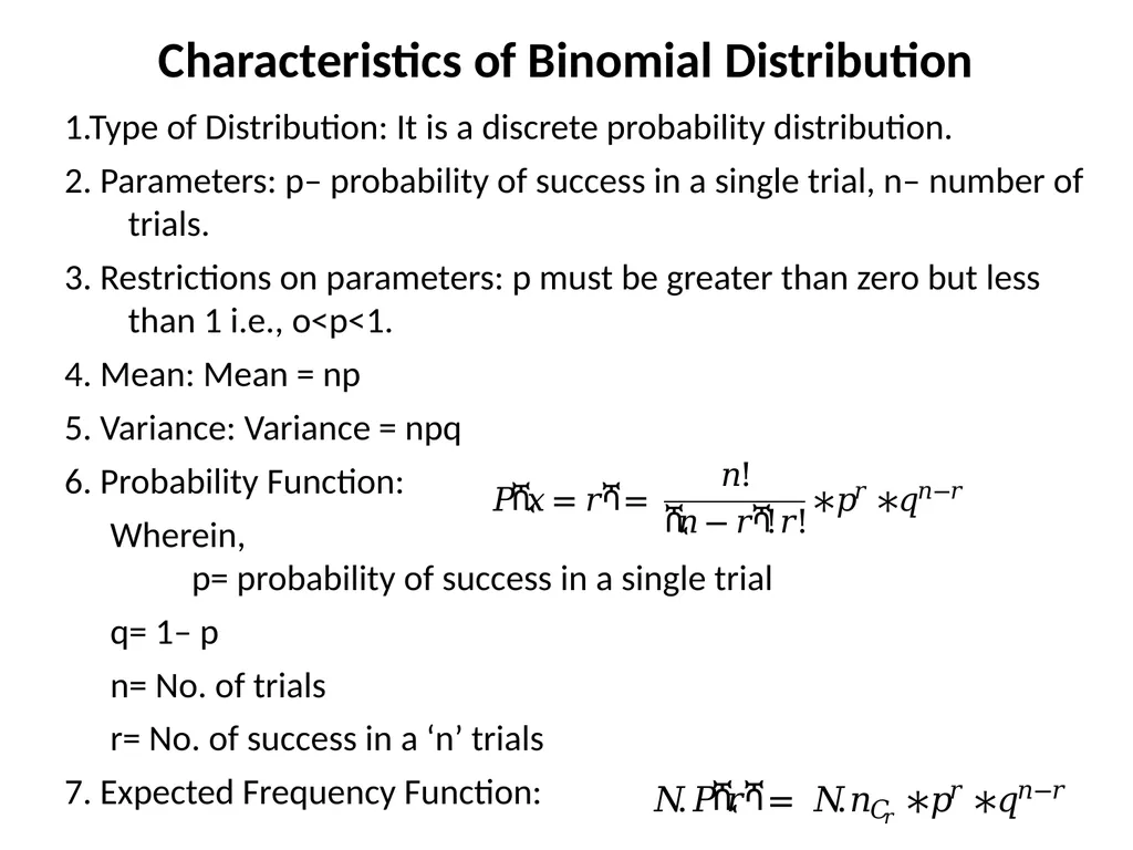 THEORETICAL DISTRIBUTION Dr. Gavisiddappa Gadag - slide 6 of 14