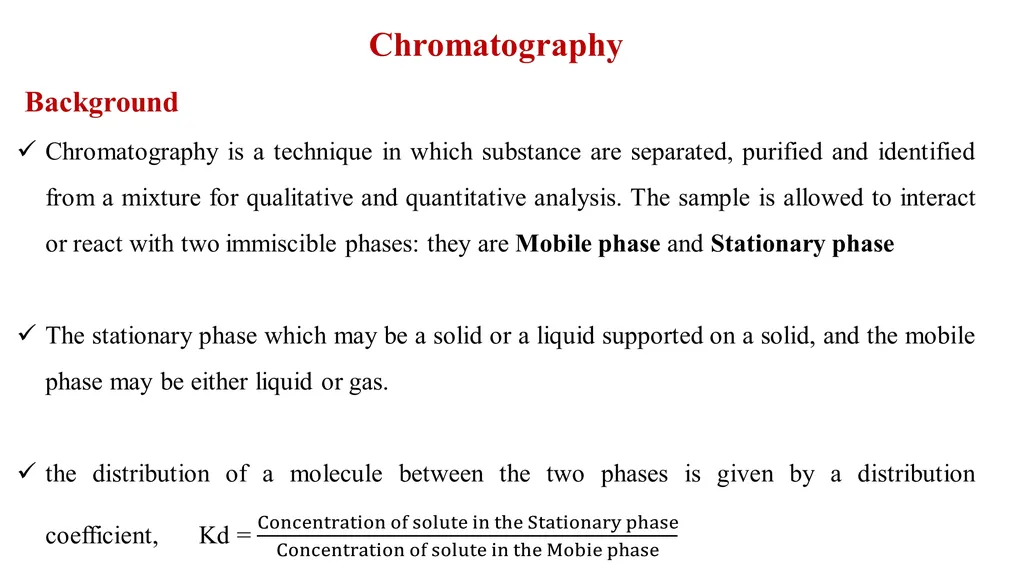 Advanced Analytical Chemistry 1 Separation - slide 2 of 19