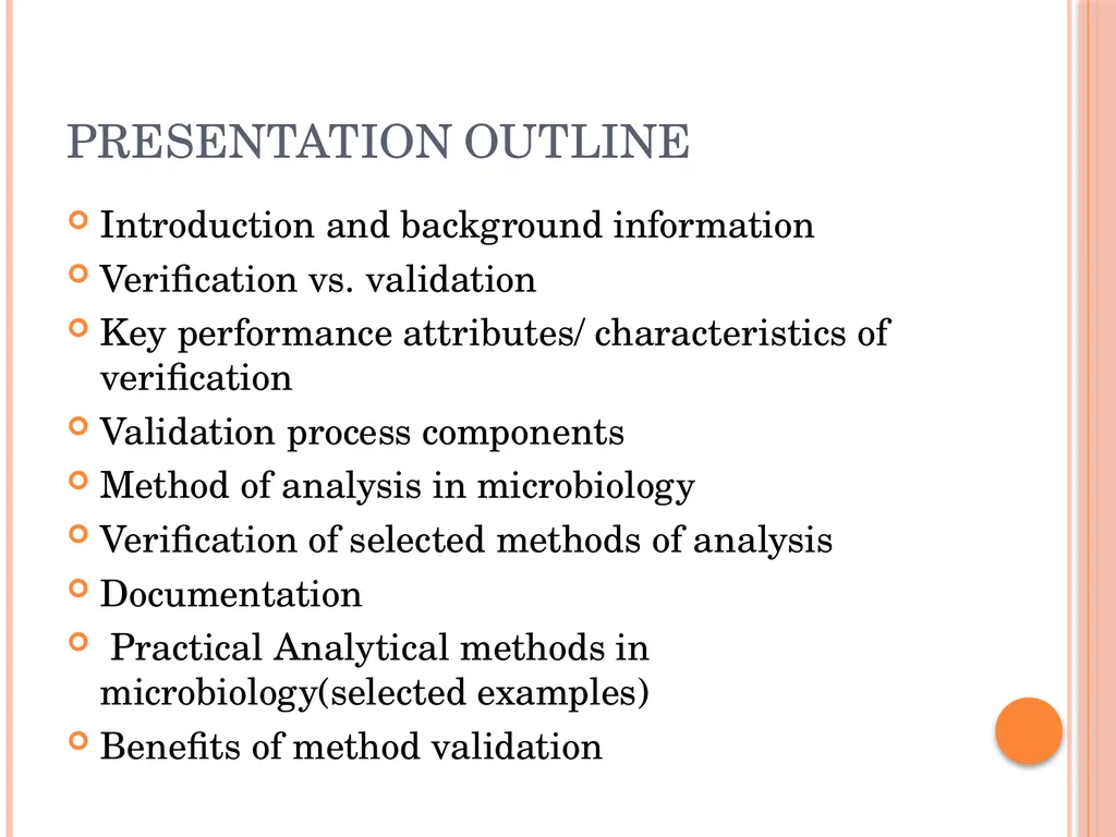 MICROBIOLOGY FOR ANALYSTS- Validation of - slide 2 of 59