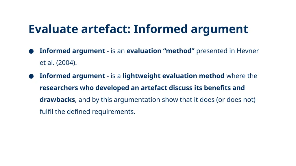 Introduction to Design Science Erik Perjons - slide 32 of 71