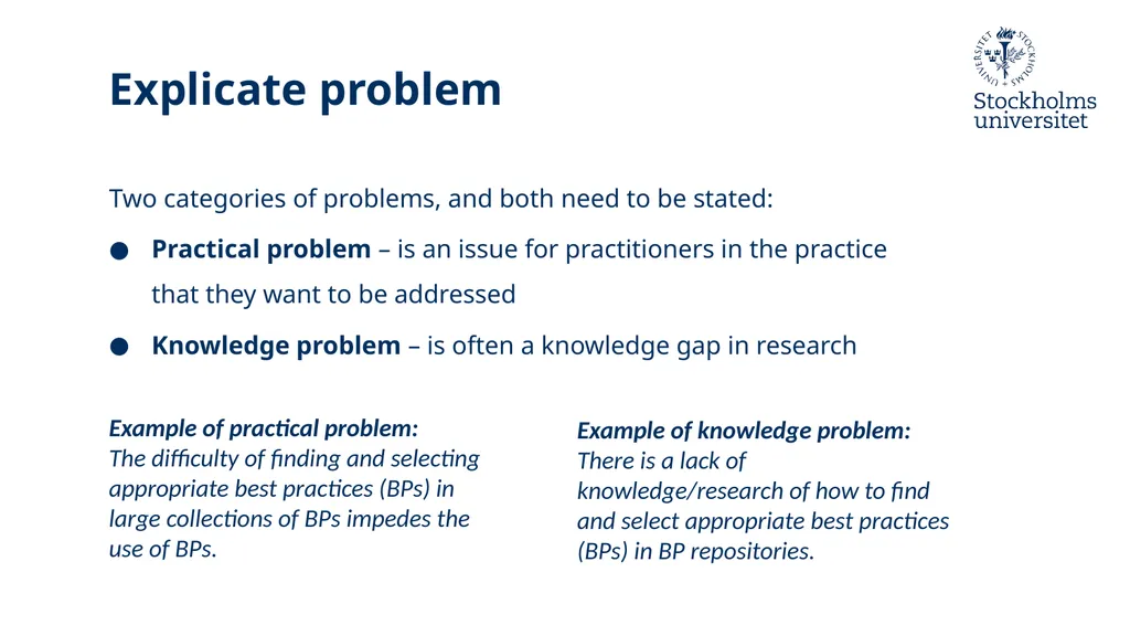 Introduction to Design Science Erik Perjons - slide 21 of 71