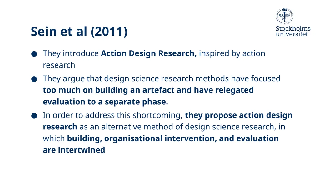 Introduction to Design Science Erik Perjons - slide 68 of 71