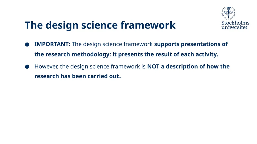Introduction to Design Science Erik Perjons - slide 34 of 71
