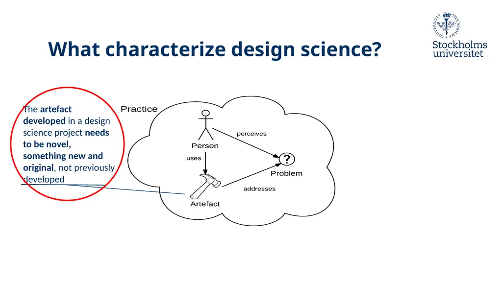 Introduction to Design Science Erik Perjons - slide 11 of 71