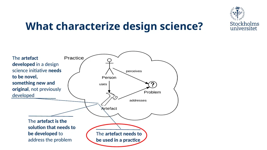 Introduction to Design Science Erik Perjons - slide 13 of 71