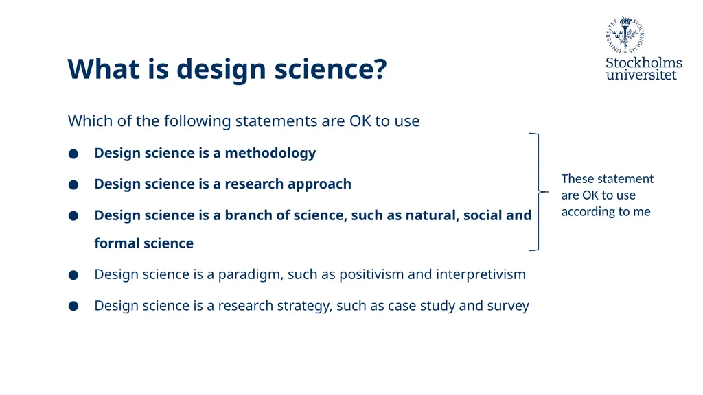 Introduction to Design Science Erik Perjons - slide 57 of 71