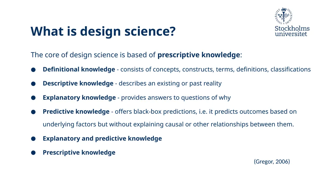 Introduction to Design Science Erik Perjons - slide 59 of 71