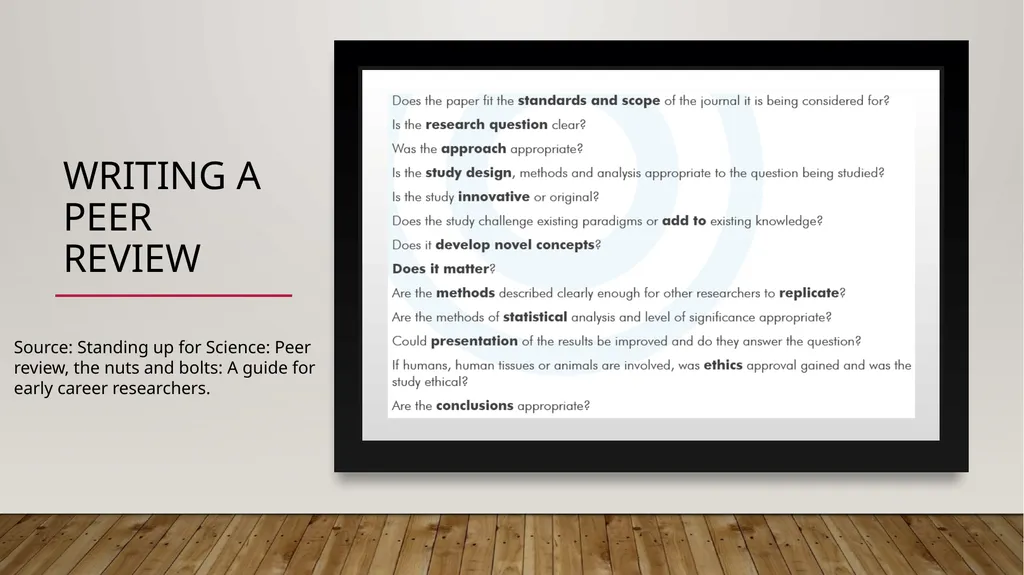 Understanding the peer review process in academic - slide 18 of 21