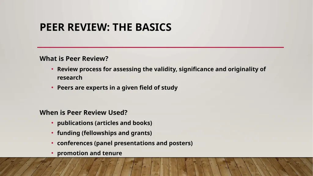 Understanding the peer review process in academic - slide 3 of 21