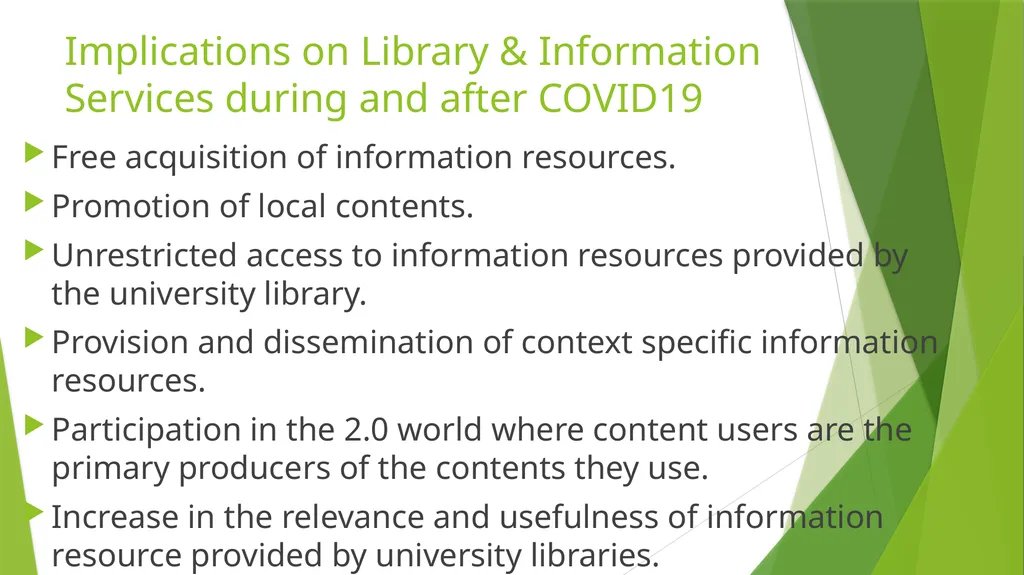 Institutional Repositories as a Veritable Tool - slide 9 of 11