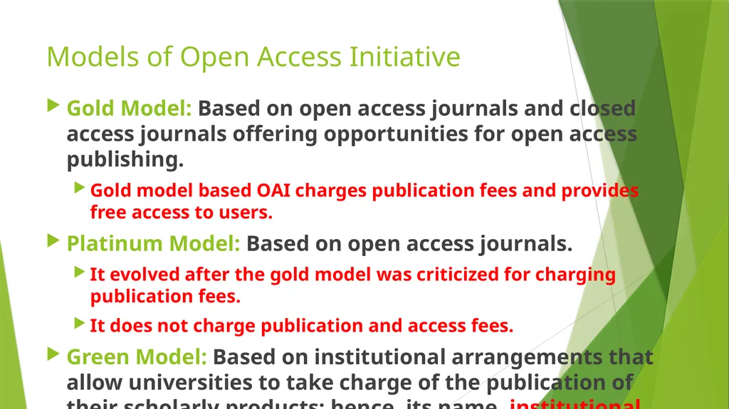 Institutional Repositories as a Veritable Tool - slide 3 of 11
