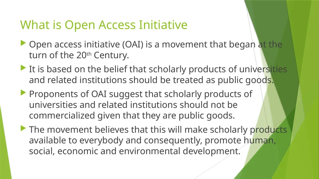 Institutional Repositories as a Veritable Tool - slide 2 of 11