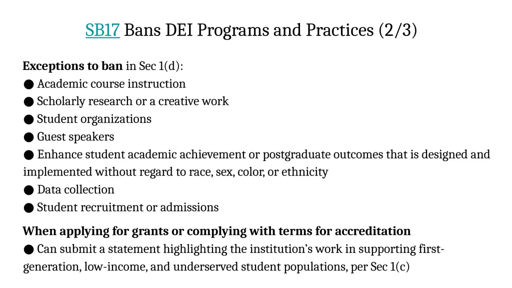 New State Laws on Firing Faculty (SB 18) and - slide 10 of 16