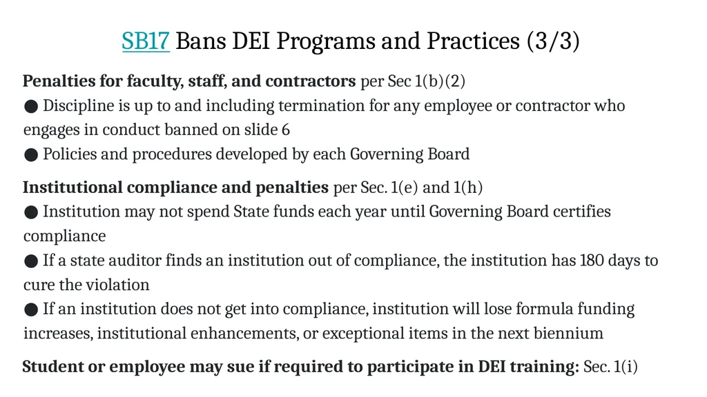 New State Laws on Firing Faculty (SB 18) and - slide 11 of 16