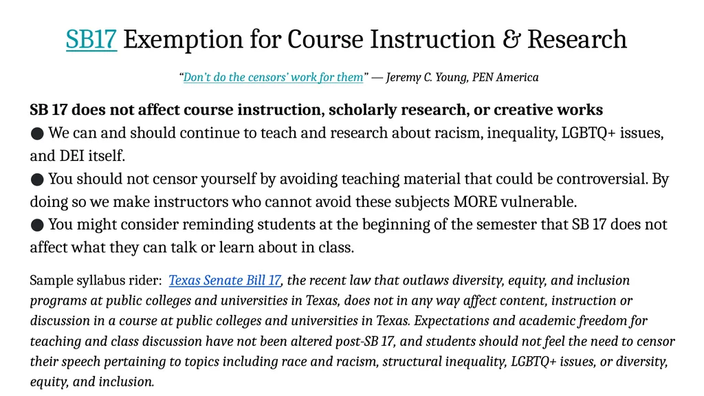 New State Laws on Firing Faculty (SB 18) and - slide 12 of 16