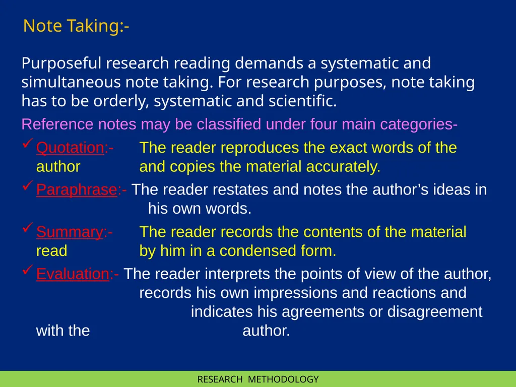 RESEARCH METHODOLOGY RESEARCH METHODOLOGY : II - slide 10 of 22