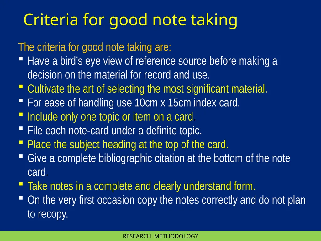 RESEARCH METHODOLOGY RESEARCH METHODOLOGY : II - slide 11 of 22