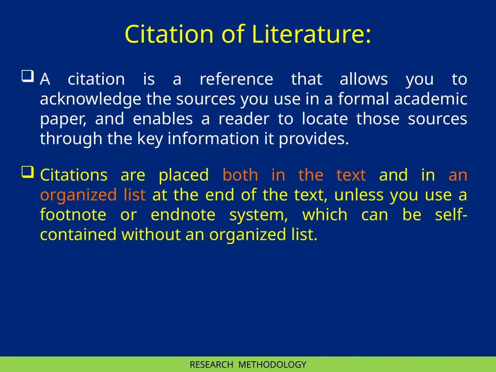 RESEARCH METHODOLOGY RESEARCH METHODOLOGY : II - slide 12 of 22