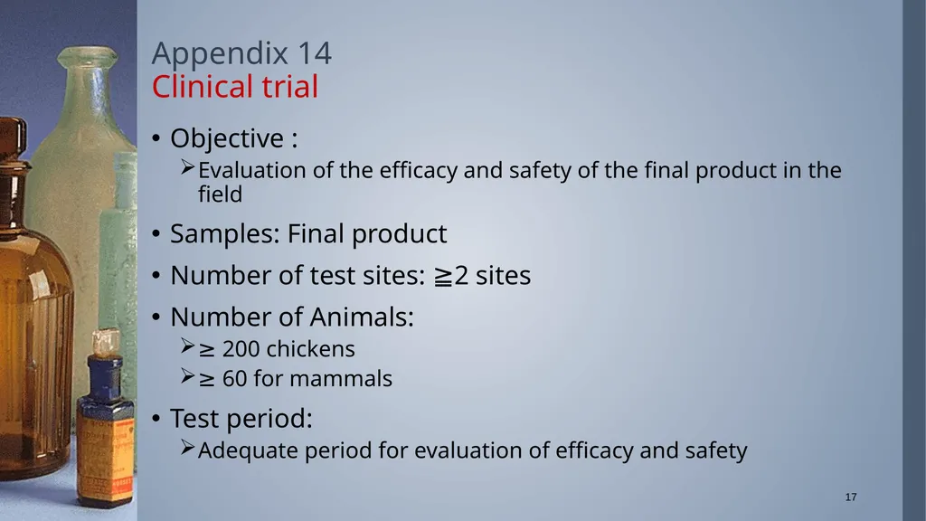 Regulatory process to register Veterinary - slide 17 of 26