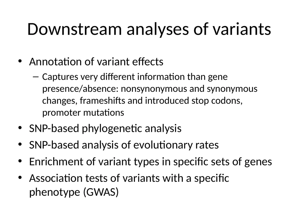 Bacterial Comparative Genomics Christopher - slide 33 of 41