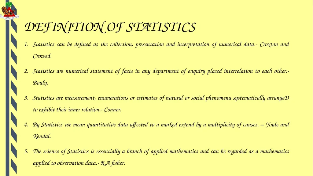 STATISTICAL APPLICATION IN FRSC OPERATIONS - slide 6 of 14