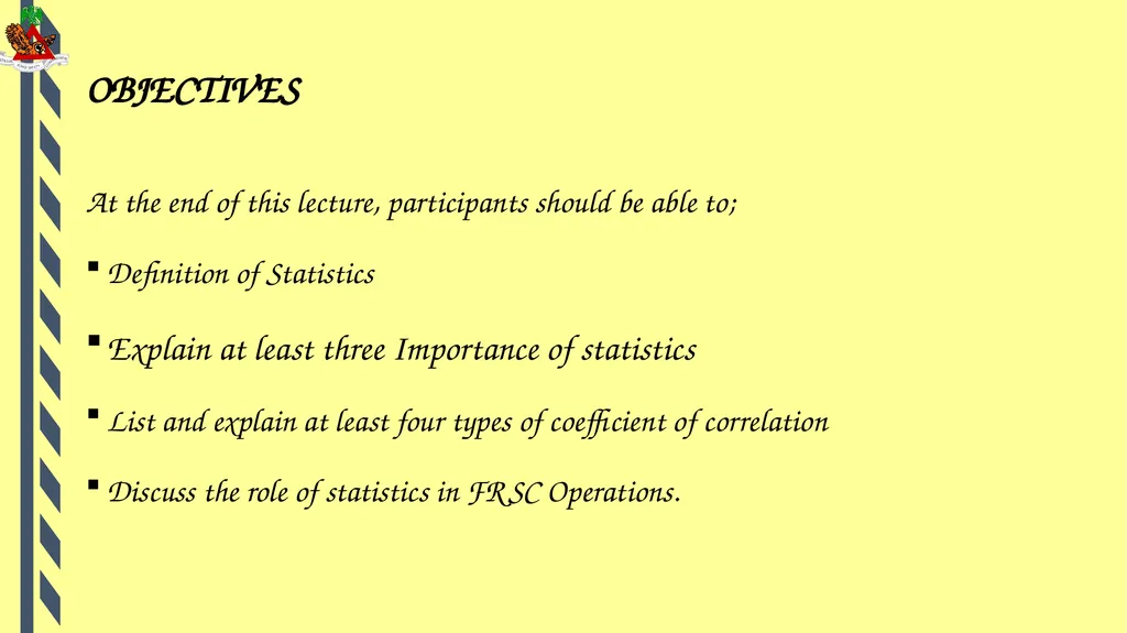 STATISTICAL APPLICATION IN FRSC OPERATIONS - slide 5 of 14