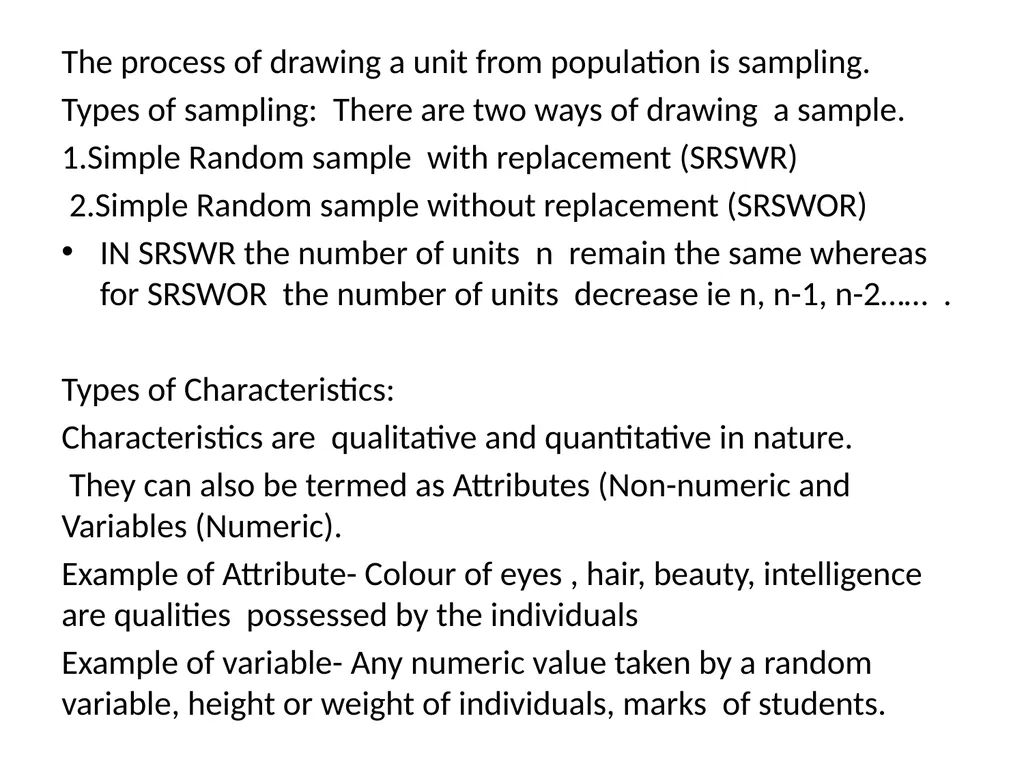 F.Y.B Sc Statistics – Paper I Semester 1 - slide 2 of 16