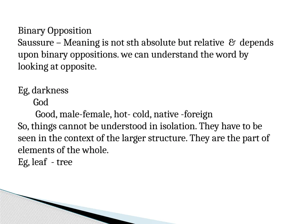 Structuralism Presented by Dr. B.Kalidoss - slide 13 of 17