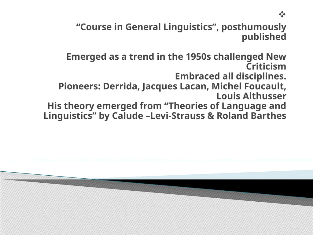 Structuralism Presented by Dr. B.Kalidoss - slide 3 of 17