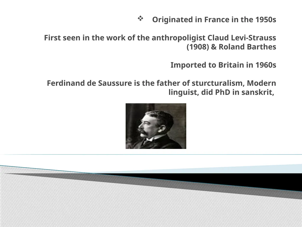 Structuralism Presented by Dr. B.Kalidoss - slide 2 of 17