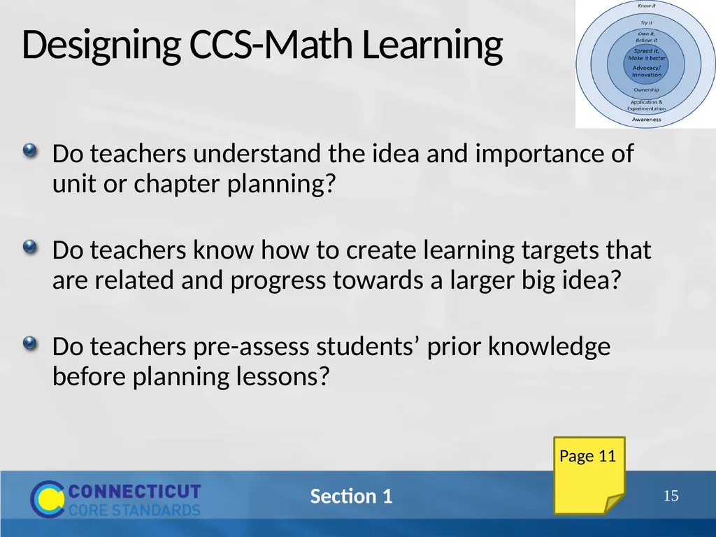Connecticut Core Standards for Mathematics Systems - slide 15 of 18