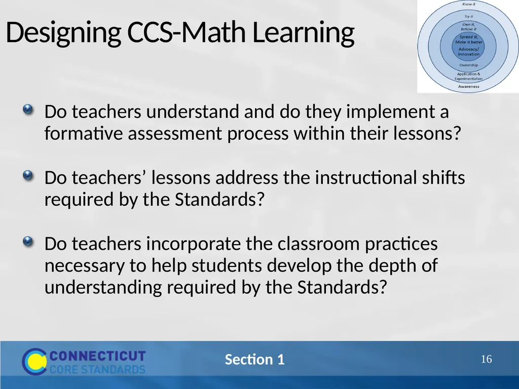 Connecticut Core Standards for Mathematics Systems - slide 16 of 18