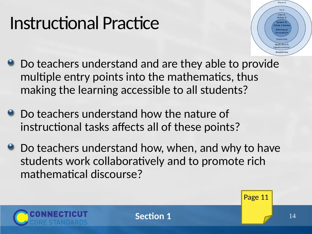 Connecticut Core Standards for Mathematics Systems - slide 14 of 18
