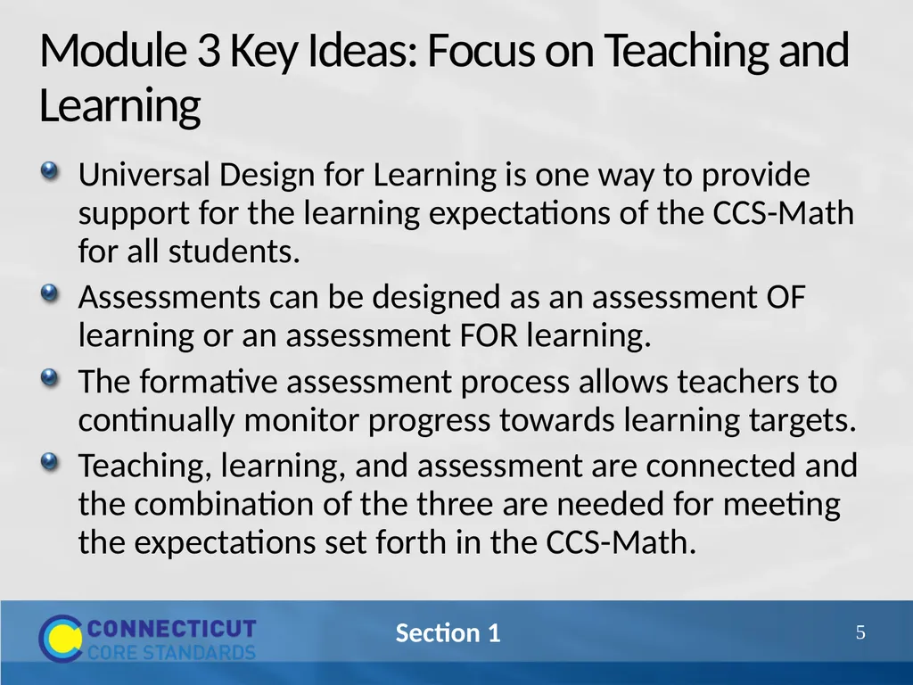 Connecticut Core Standards for Mathematics Systems - slide 5 of 18