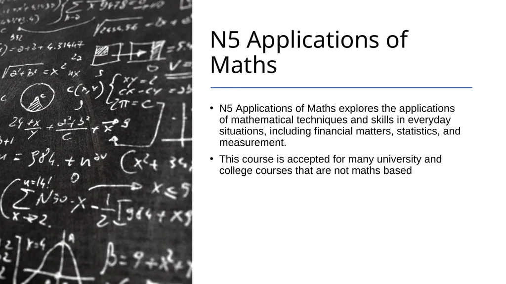Maths & Applications of Maths Information Session - slide 3 of 14