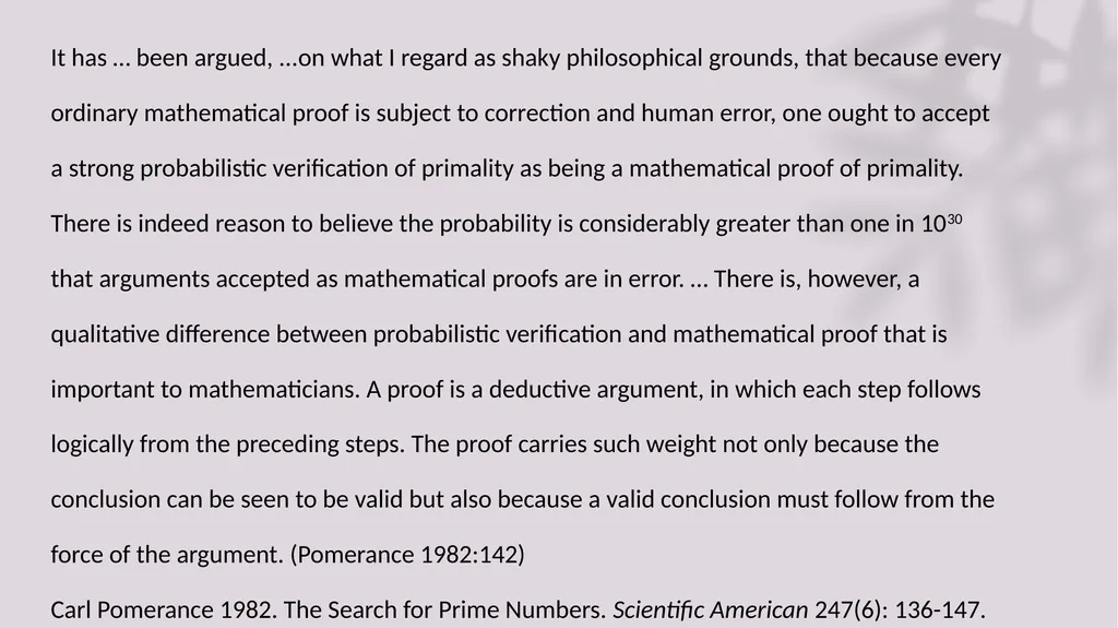 Why Proof is the Only Way to Acquire Mathematical - slide 14 of 15