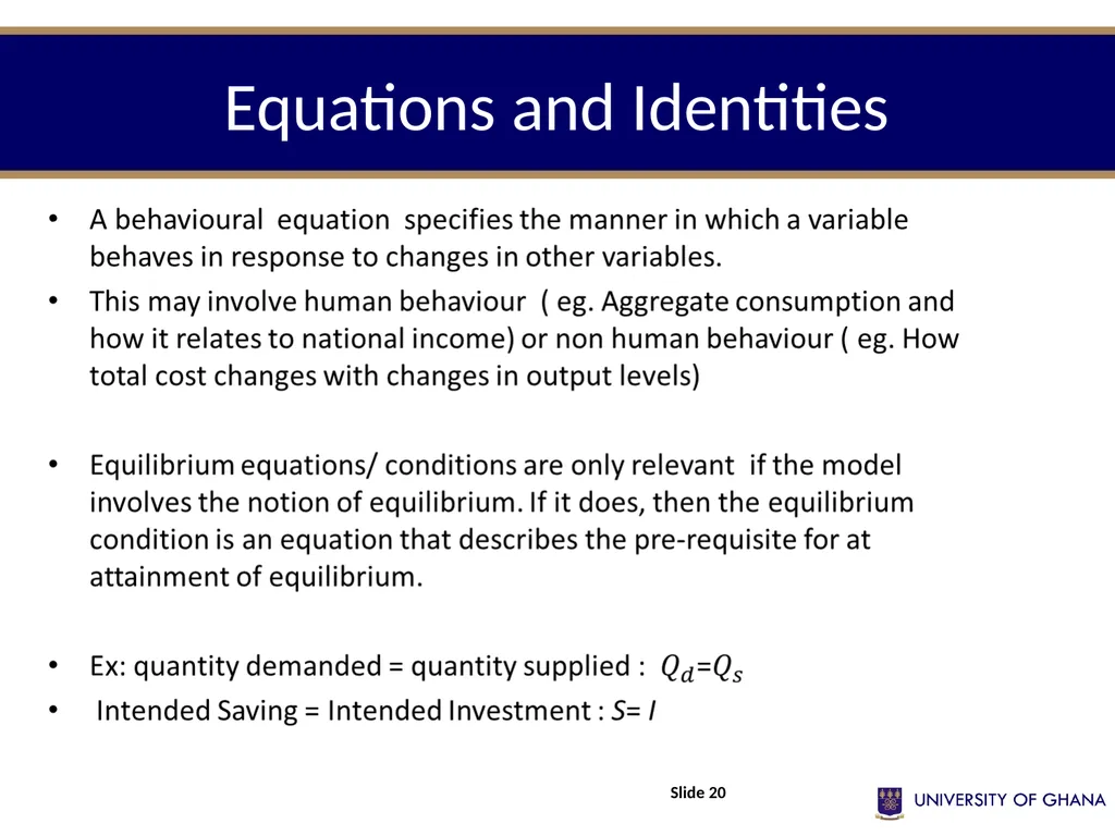 ECON 213 ELEMENTS OF MATHS FOR ECONOMISTS Session - slide 20 of 21
