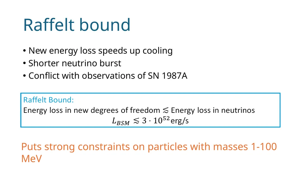 Supernova bound on new scalars from resonant (and - slide 5 of 14