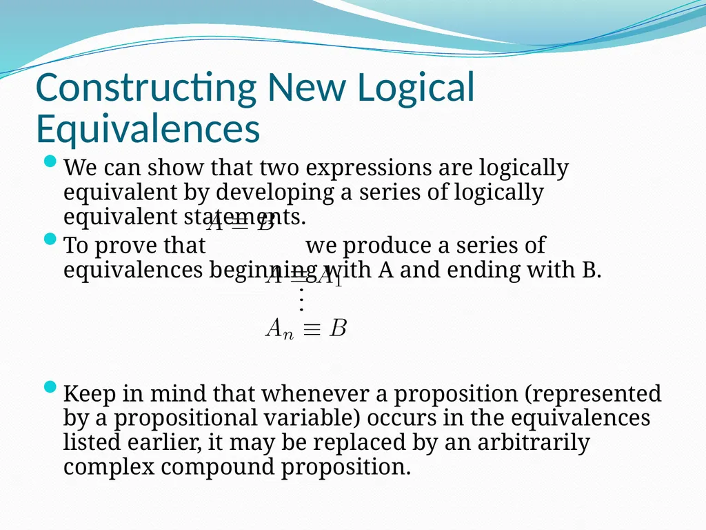 The Foundations: Logic and Proofs Chapter 1, Part - slide 47 of 51