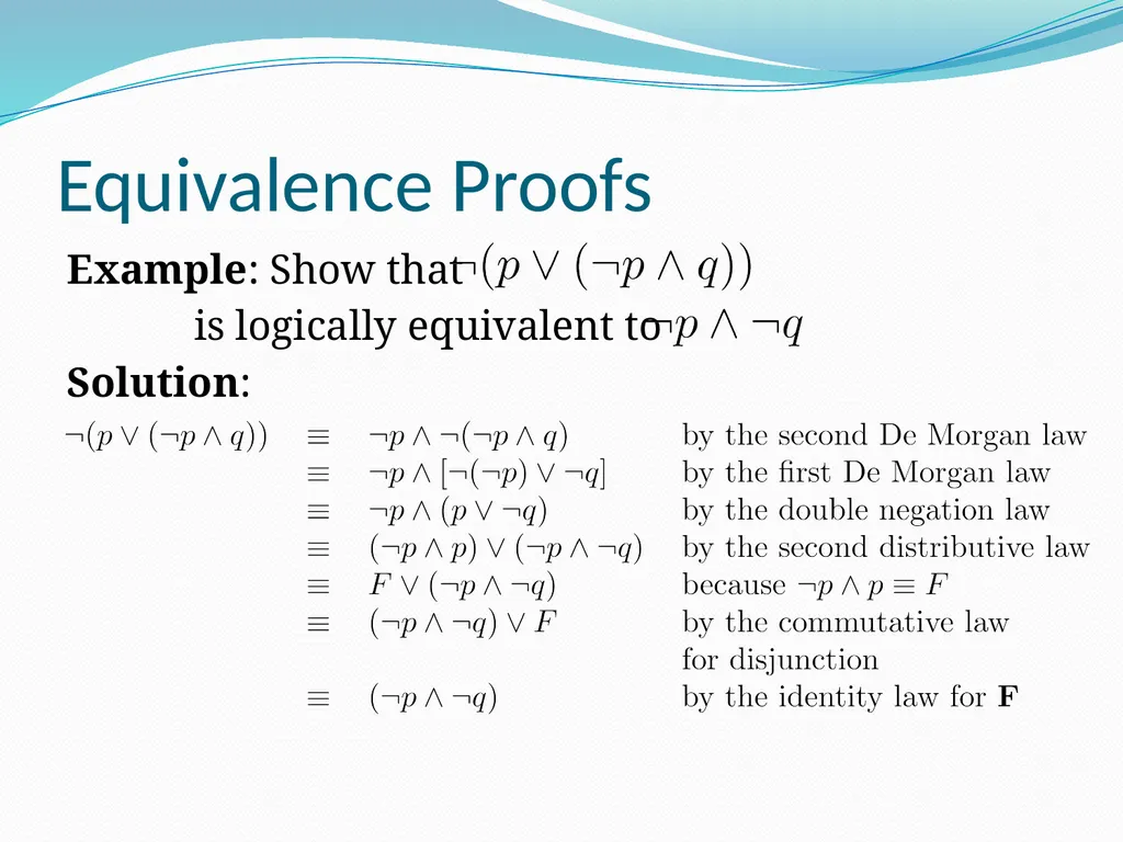 The Foundations: Logic and Proofs Chapter 1, Part - slide 49 of 51