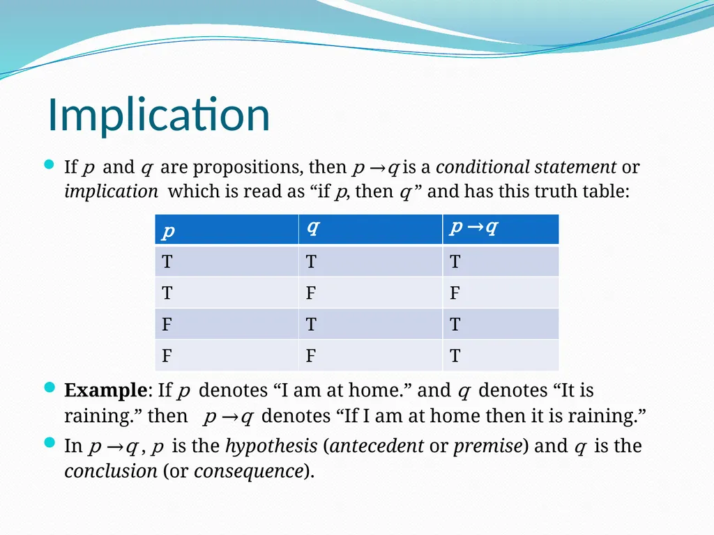 The Foundations: Logic and Proofs Chapter 1, Part - slide 12 of 51