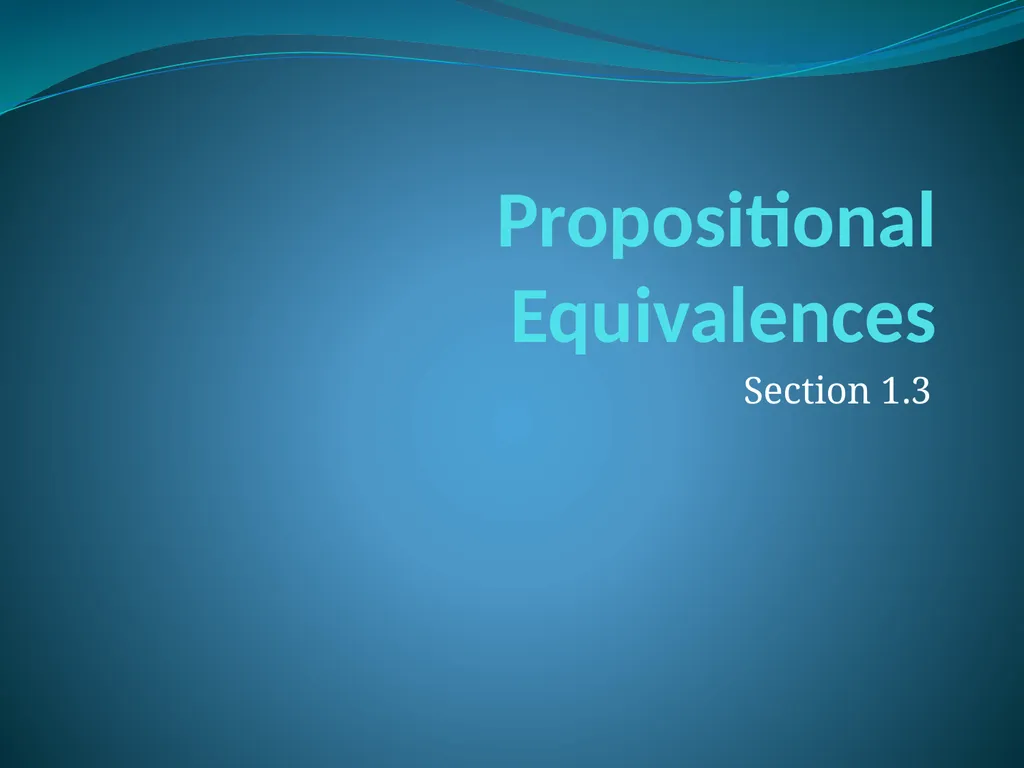 The Foundations: Logic and Proofs Chapter 1, Part - slide 39 of 51